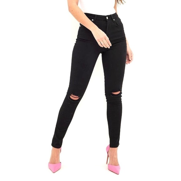 Dkny Other - DKNY - Black skinny jeans with ripped knees Size 14 Girls